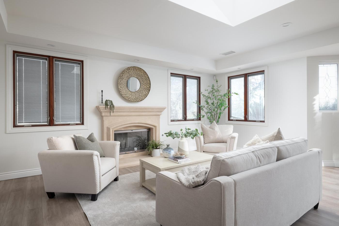 Representative staged living space by Signature Staging